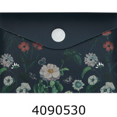 Папка конверт на кнопці A7 Buromax GRASS ARABESKI синя (12) BM.3923-02-3