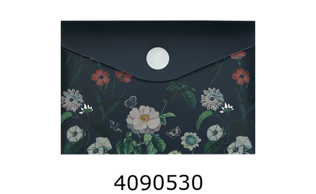 Папка конверт на кнопці A7 Buromax GRASS ARABESKI синя (12) BM.3923-02-3