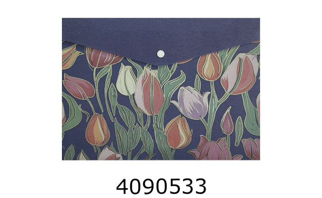 Папка конверт на кнопці A4 Buromax GARDEN ARABESKI синя (12) BM.3943-02-1