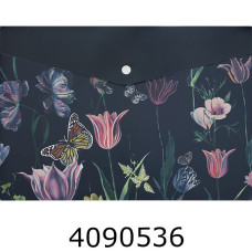 Папка конверт на кнопці A4 Buromax GLADE ARABESKI синя (12) BM.3943-02-4