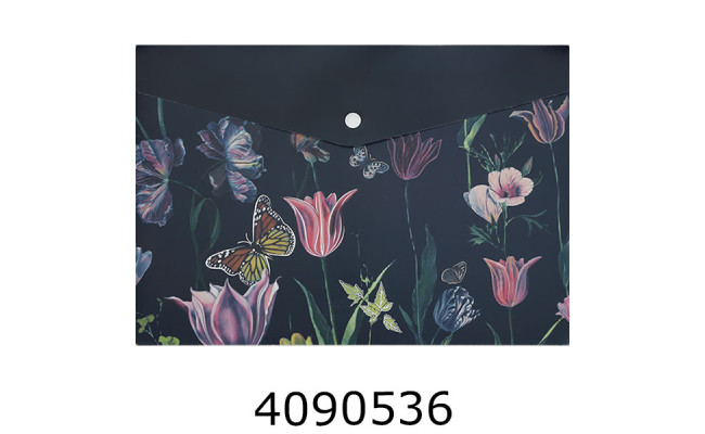 Папка конверт на кнопці A4 Buromax GLADE ARABESKI синя (12) BM.3943-02-4