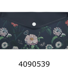 Папка конверт на кнопці DL Buromax GRASS ARABESKI синя (12) BM.3952-02-2