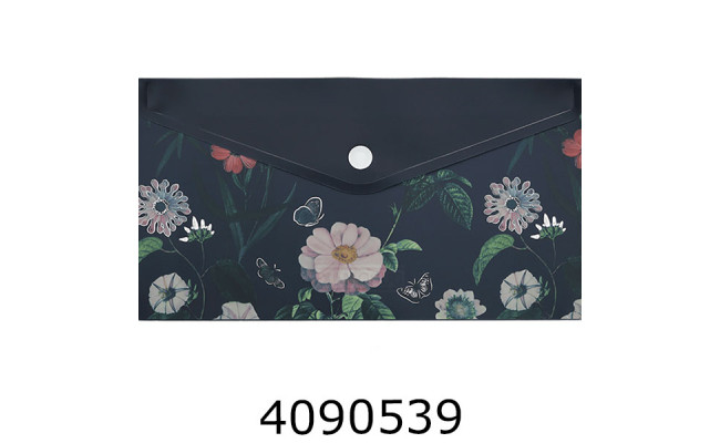 Папка конверт на кнопці DL Buromax GRASS ARABESKI синя (12) BM.3952-02-2