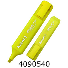 Маркер текст. Axent Highlighter 1-5 мм клиноп. жовтий (12/144) 2537-08-A
