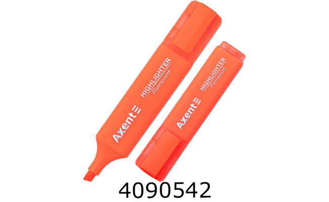 Маркер текст. Axent Highlighter 1-5 мм клиноп. неон помаранч. (12/144) 2537-12-A