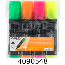 Маркер текст. Axent Highlighter 1-5 мм клиноп. набір з 4-х кольорів (12/120) D2501-40