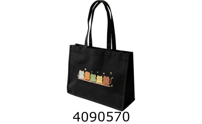 Сумка шопер зі змійкою Коти 38*32*15см 803-33