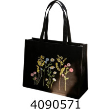 Сумка шопер зі змійкою Квіти 38*32*15см 803-30