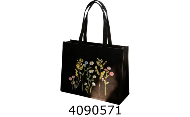 Сумка шопер зі змійкою Квіти 38*32*15см 803-30