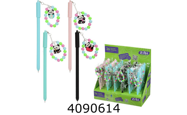 Ручка гелева дитяча ZiBi PANDA 0,5 мм, синя ZB.22100
