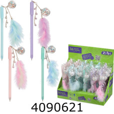 Ручка гелева дитяча ZiBi AIRY FEATHER 0,5 мм, синя ZB.22114