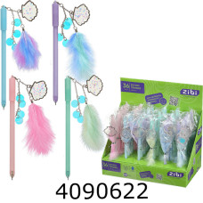 Ручка гелева дитяча ZiBi CRISTAL FEATHER 0,5 мм, синя ZB.22115