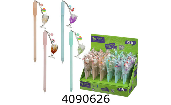 Ручка гелева дитяча ZiBi SWEET COCTAIL 05 мм синя ZB.22119
