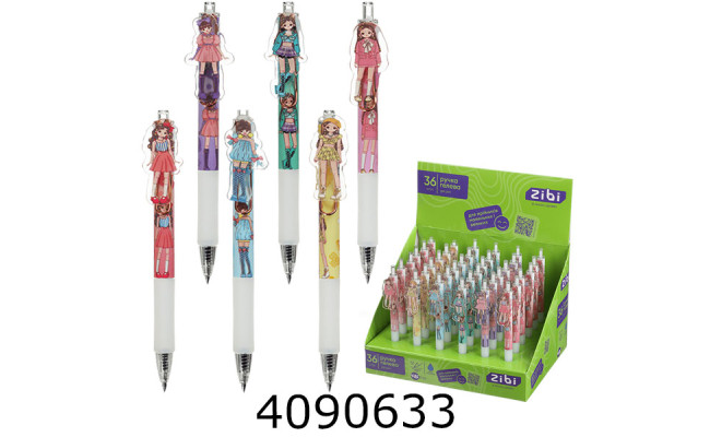 Ручка гелева дитяча ZiBi STYLISH GIRLS 05 мм синя ZB.22127