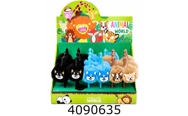 Ручка гелева дитяча ZiBi FLUFFY PUPPIES05 мм синя (24) ZB.22130