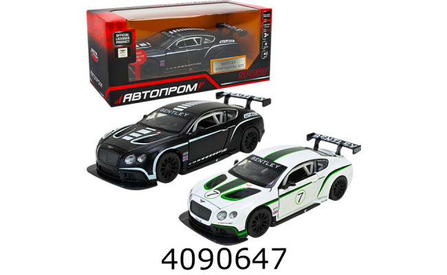 Машинка метал. Bentley Continental GT3 муз. світ. відкр. двері Автопром (24/48) 68353