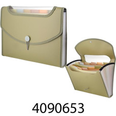 Портфель на 13 відд. Buromax MORANDI STYLE оливковий (12) BM.3739-36