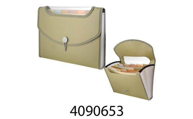 Портфель на 13 відд. Buromax MORANDI STYLE оливковий (12) BM.3739-36