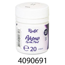Фарби акрил. RUDIX матовий Білий , 20 мл (12) 850111