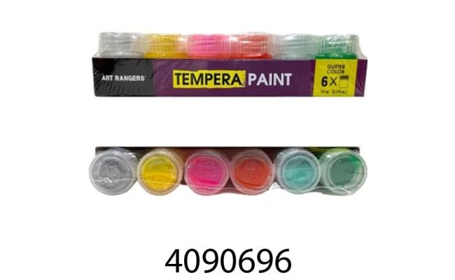 Фарби водорозчинні TEMPERA Glitter  ART RANGERS 6кол.*15мл (PT24.06015.A ) (6) L03WXPT24