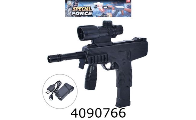 Автомат пулі водяні, пластикові, usb-зарядне в коробці 32*22*4см (12) 05-1
