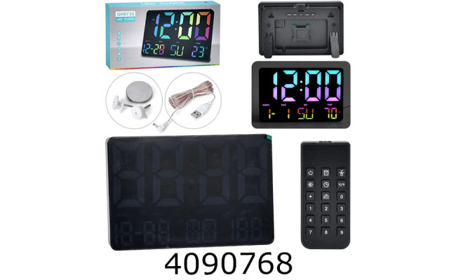 Годинник електронний пластиковий USB-зарядне 30*17*4см (6) FG231107018D