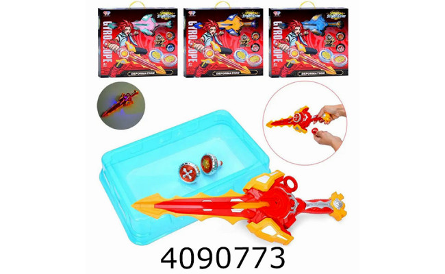 Гра Beyblade 2шт, арена, запускалка-меч, 4 кольори, в коробці 47*43*6см (12/24) HZY777-20A