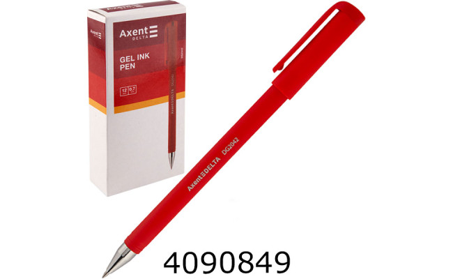 Ручка гелева Axent DG 2042 червона (12) DG2042-06