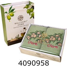 Рушник мікрофібра для кухні ціна за 2 шт 35*75 см оливка 29644/03