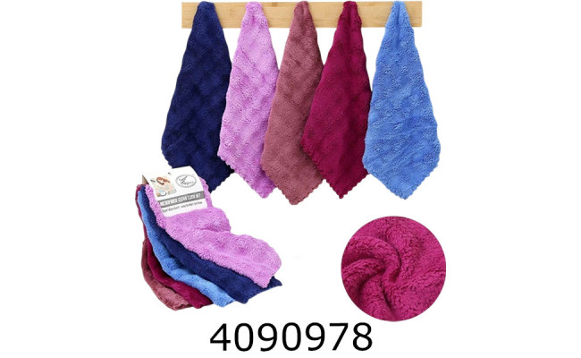 Серветка мікрофібра для кухні 30*30 см ціна за 5 шт 32820