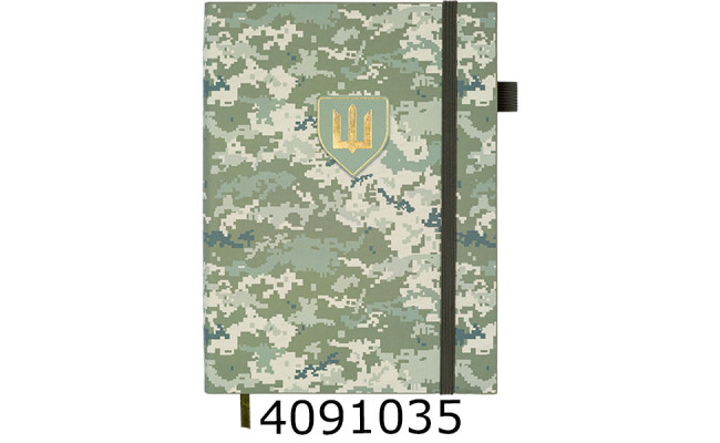 Щоденник А5 недат. Buromax MILITARY 336стр.обкл. штуч.шкіра, вітло-зелений BM.20700-15