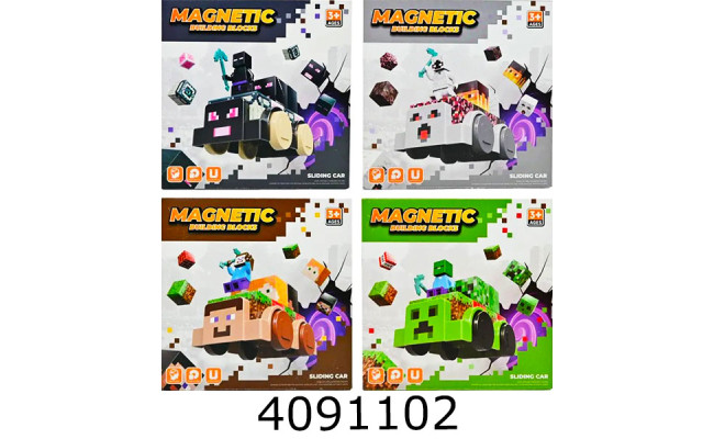 Конструктор магнітний Minecraft _______ дет. 4 види (8) HY6138