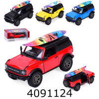Машинка метал. Ford Bronco з дошкою для серфінгу Kinsmart (24) 5438WS