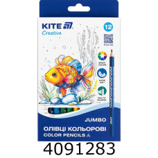Олівці кольор. Kite Creative Jumbo 12шт. тригранні (12/240) K-048