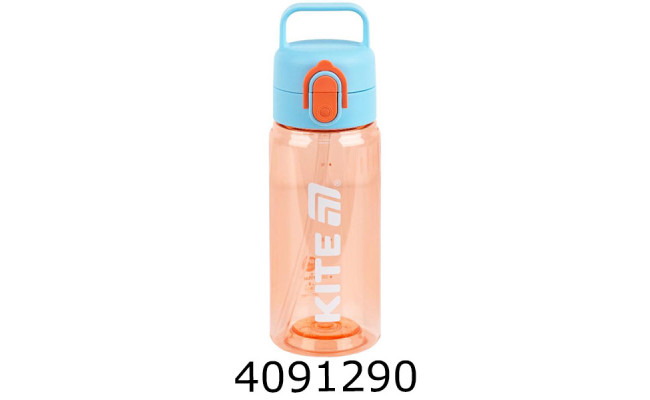 Пляшечка для води 600 мл, помаранчево-блакитна KITE K26-1314-3