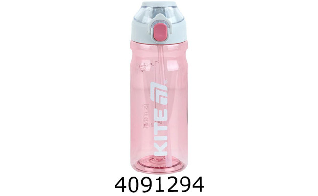 Пляшечка для води 630 мл, рожево-сіра KITE K26-1315-2