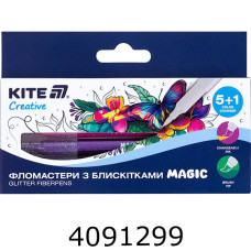 Фломастери з блискітками Kite Creative Magic 5+1 шт. (12) K-1167