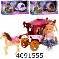 Карета з коником і лялькою батар. в коробці 2 види  37*18*8см (18/36) SS126A-B-C