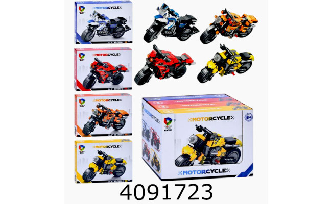Конструктор в коробці Мотоцикл 229-258дет. 4 види 29*21*19см (48) 47003