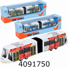 Трамвай метал. в коробці 3 кольори 23*7*5см (60) 1210-1D44