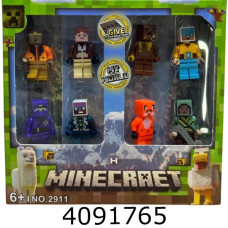 Герої Minecraft 8 видів на листі 17*16*2см (96/192) 2911-3