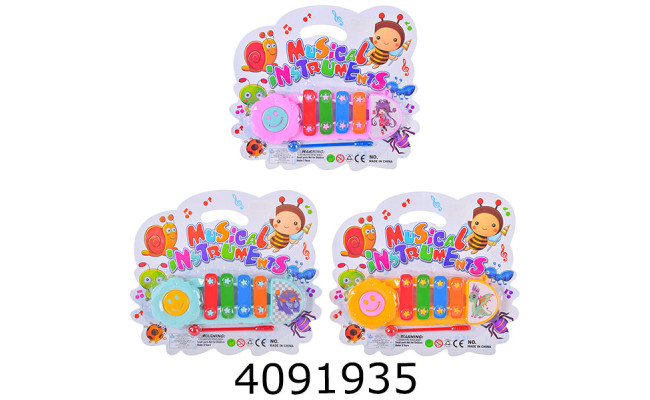 Ксилофон на листі 3 кольори 20*19*2см (240/480) Y9093