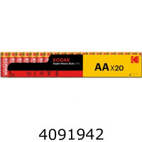 Батарейка Kodak Super Heavy Duty R6/20 box ціна за 20шт. (36) AA