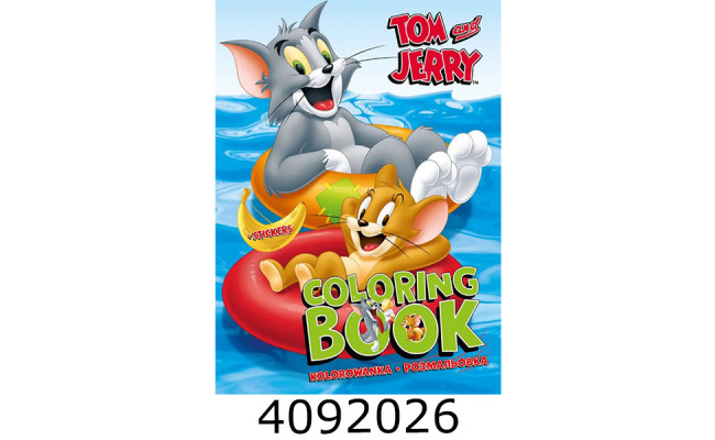 Розмальовка  А4 зі стікерами WB Tom and Jerry: Літні розваги зі стікерами Ідейка (25) LCB52