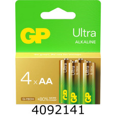 Батарейка GP Alkaline Ultra R6/4 блістер ціна за 4шт. (10/100) АА