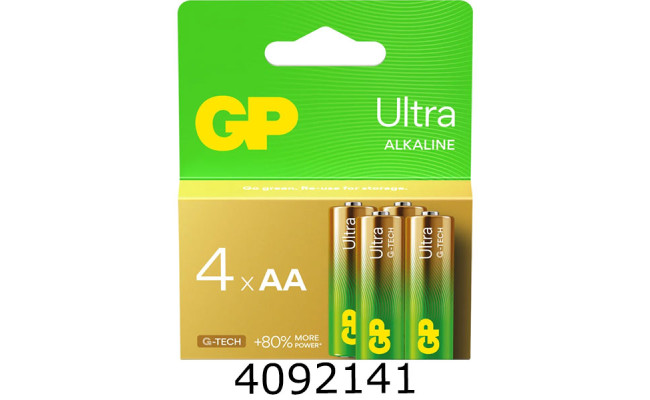 Батарейка GP Alkaline Ultra R6/4 блістер ціна за 4шт. (10/100) АА