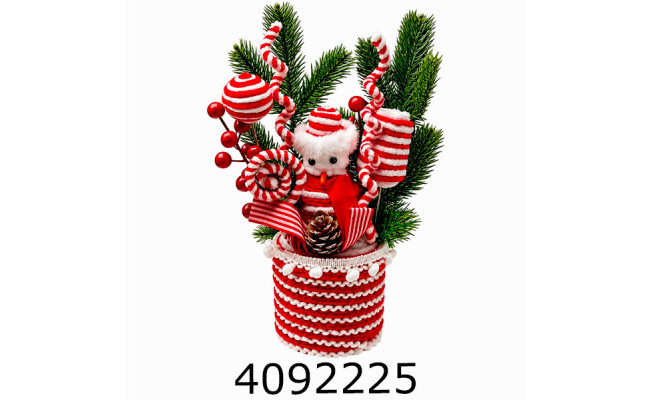 Кошик новорічний з наповненням 30*18 см C-57