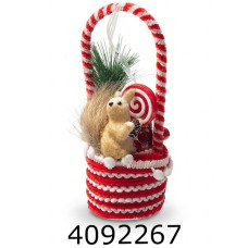 Кошик новорічний 11*9*23 см C-59