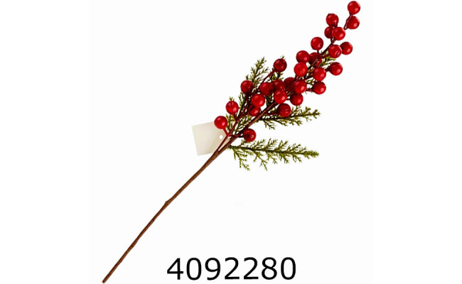 Гілка Хвоя + калина 48 см ціна за 1 шт 4-342