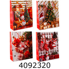 Пакет новорічний подарунковий 31*40*12см мікс 4 (12/360) BK4427L
